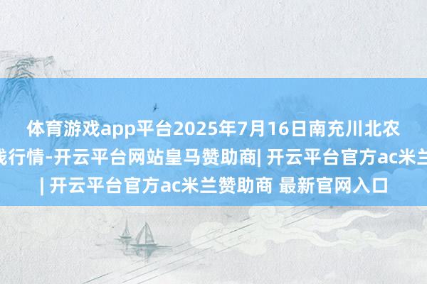 体育游戏app平台2025年7月16日南充川北农居品交游有限公司价钱行情-开云平台网站皇马赞助商| 开云平台官方ac米兰赞助商 最新官网入口