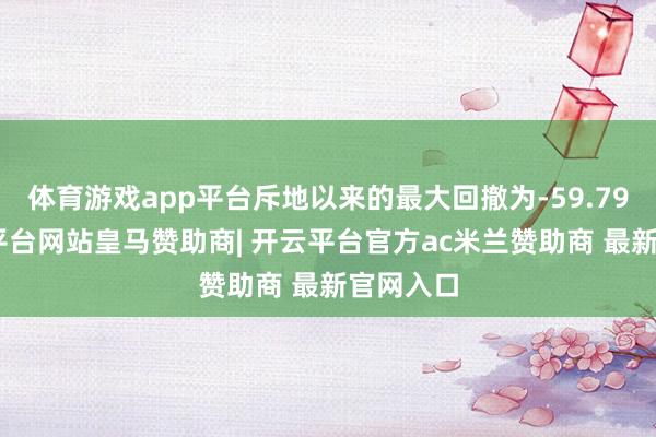 体育游戏app平台斥地以来的最大回撤为-59.79%-开云平台网站皇马赞助商| 开云平台官方ac米兰赞助商 最新官网入口