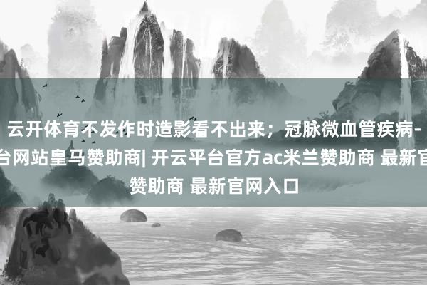 云开体育不发作时造影看不出来；冠脉微血管疾病-开云平台网站皇马赞助商| 开云平台官方ac米兰赞助商 最新官网入口